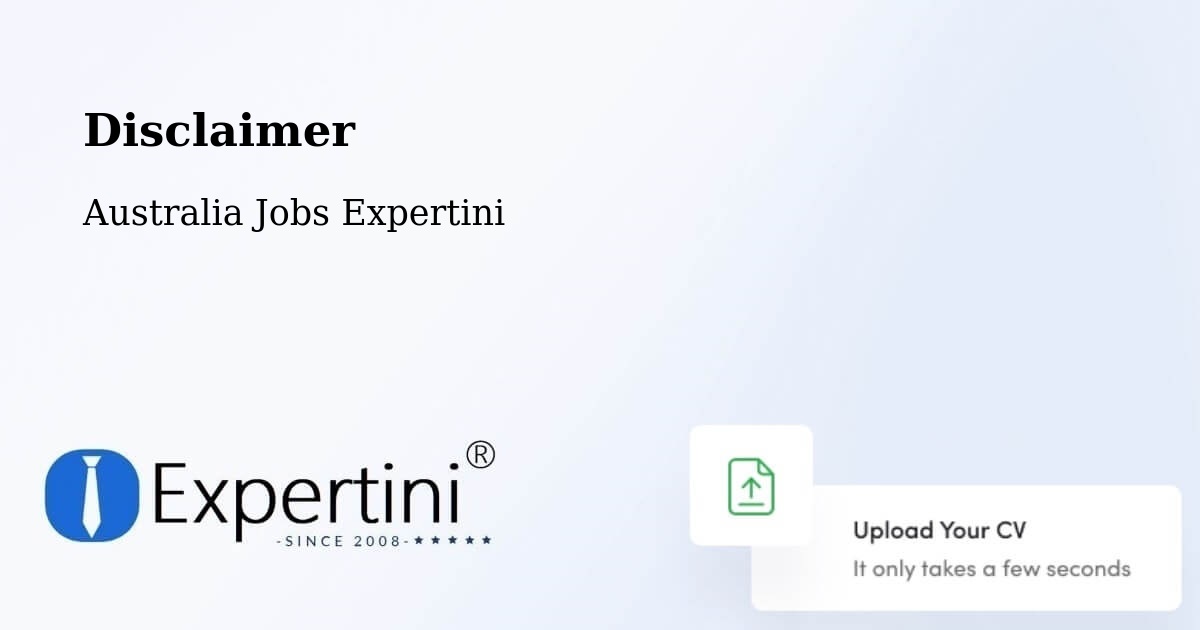 Disclaimer – Lalor - Australia Jobs Expertini